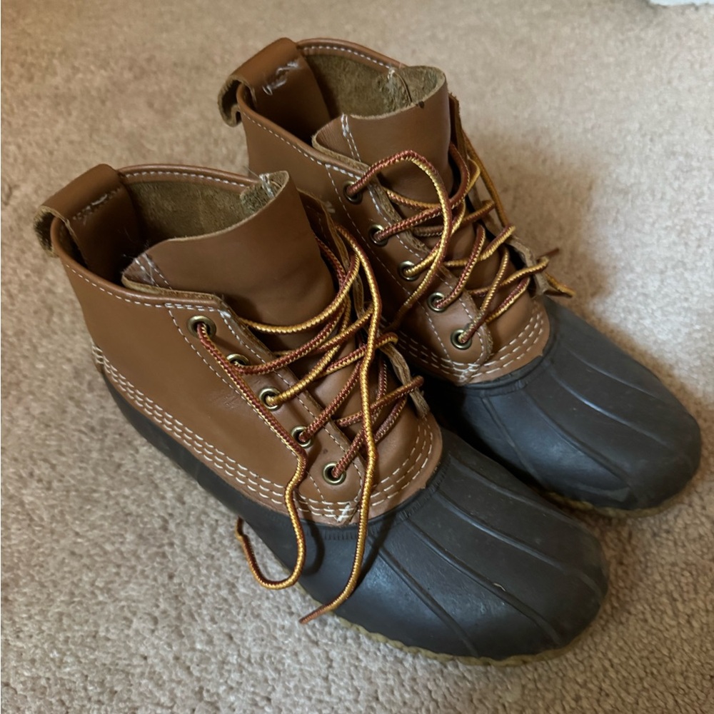 Brown and Black Duck Boots